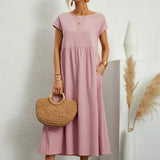 Ursina™ | Midikleid aus fliessendem Stoff