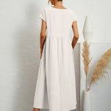 Ursina™ | Midikleid aus fliessendem Stoff