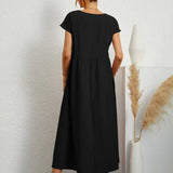 Ursina™ | Midikleid aus fliessendem Stoff