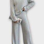 Rudhild – Gerippter Strickpullover & weite Hose Set von Amora Bern, Ansicht 2