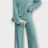 Rudhild – Gerippter Strickpullover & weite Hose Set von Amora Bern, Ansicht 4