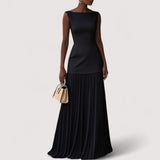 Carina™ | Plissiertes Maxikleid