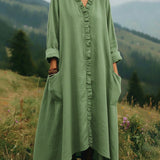 Alma – Langärmliges A-Linien-Kleid mit Volants