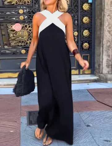 Quirine™ | Maxikleid mit Überkreuzung vorne