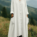 Alma – Langärmliges A-Linien-Kleid mit Volants
