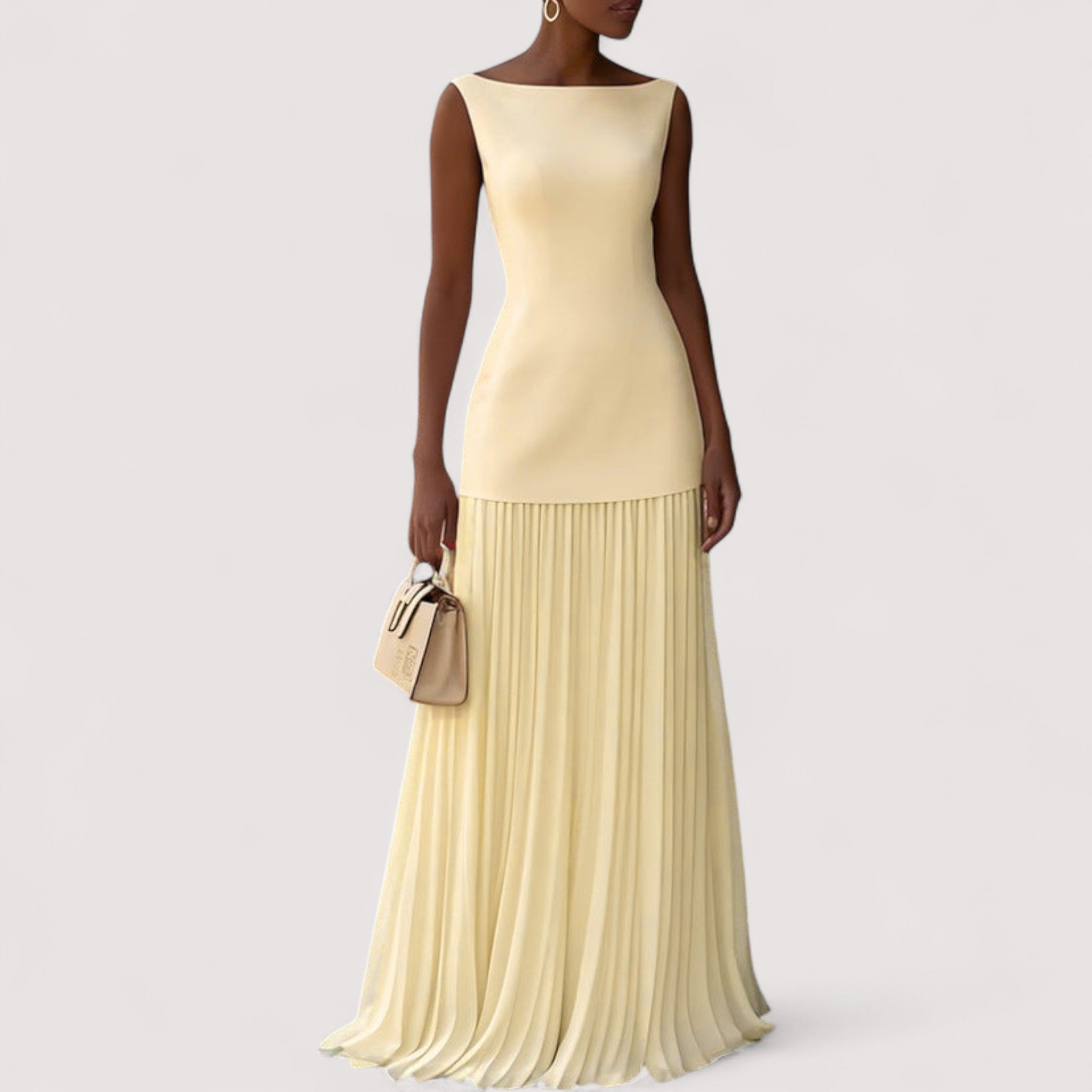 Carina™ | Plissiertes Maxikleid