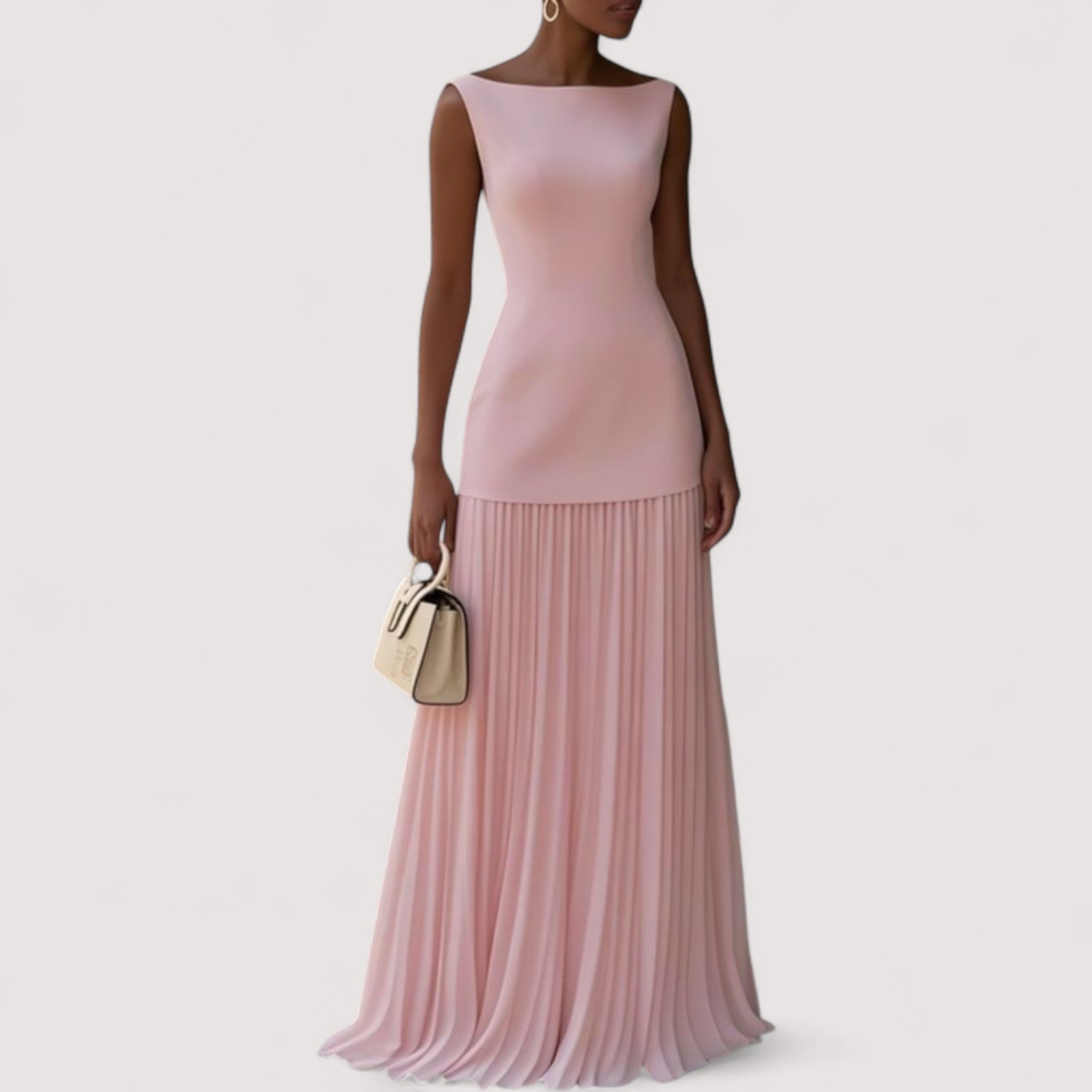 Carina™ | Plissiertes Maxikleid