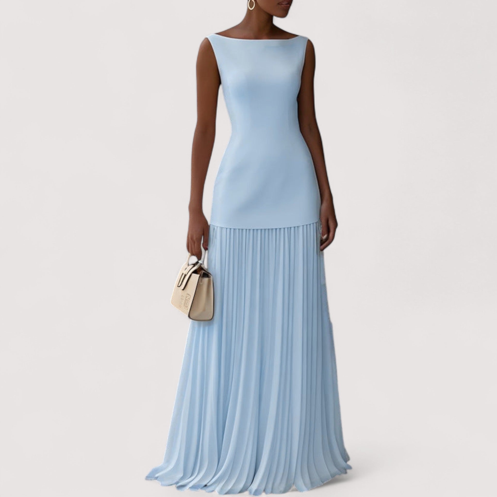 Carina™ | Plissiertes Maxikleid