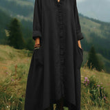 Alma – Langärmliges A-Linien-Kleid mit Volants