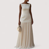 Carina™ | Plissiertes Maxikleid