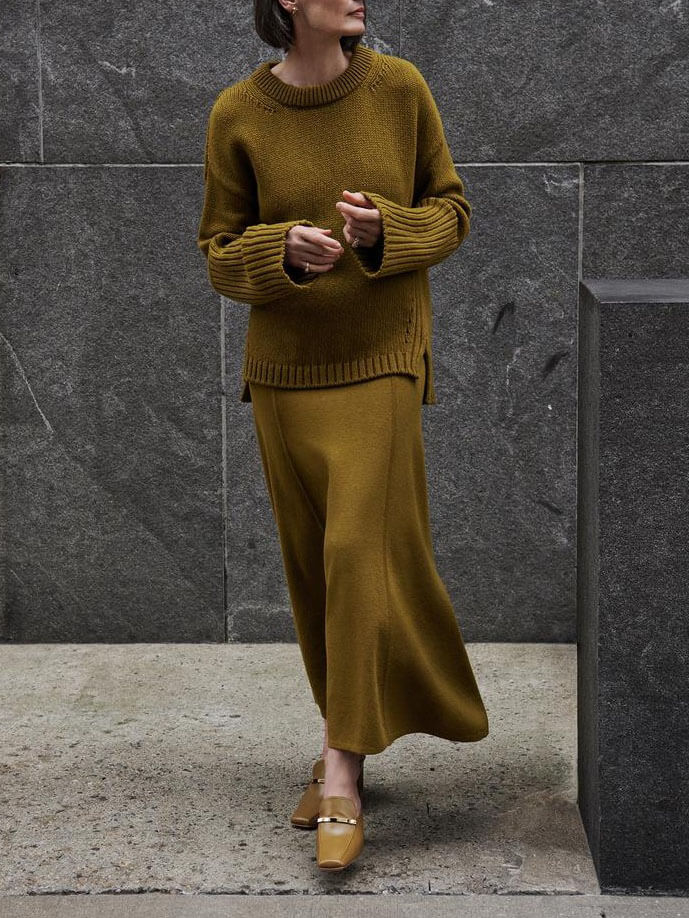 Frideborg – Strickpullover & Maxirock Set von Amora Bern, Ansicht 11