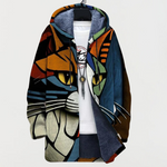Sophie – Jacke mit abstraktem Katzenmotiv von Amora Bern, Ansicht 2