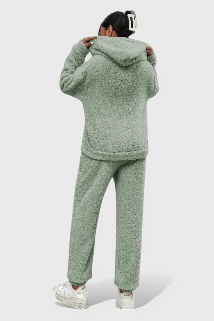 Jutgard – Teddy-Kapuzenpullover & Hose Set von Amora Bern, Ansicht 2