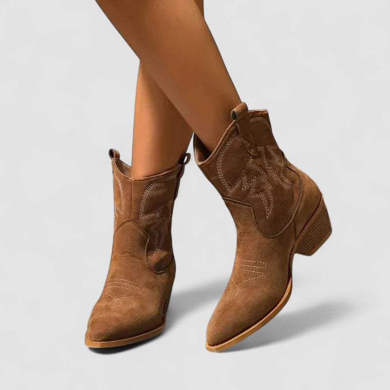 Aurelinde – Bestickte Western-Stiefeletten von Amora Bern