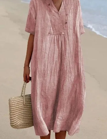 Silvana™ | Lässiges Maxikleid mit Struktur