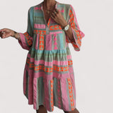 Simone™ | Boho-Stufen-Swingkleid