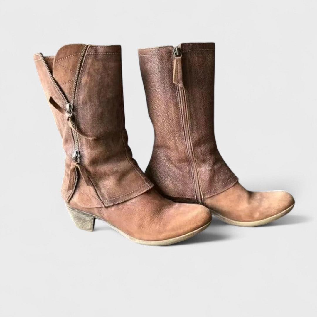 Wulfhilda – Vintage-Stiefeletten in Wadenhöhe von Amora Bern