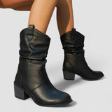 Gundrada – Stiefel mit gerafftem Schaft und Absatz von Amora Bern, Ansicht 6