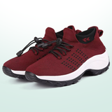 Ambulo Orthopädische Schuhe Strickstoff - Schwarz Rot