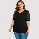 Ilse™ | Transparente Bluse mit V-Ausschnitt