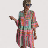 Simone™ | Boho-Stufen-Swingkleid
