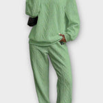 Hadwiga – Zopfmusterpullover & Hose Set von Amora Bern, Ansicht 4