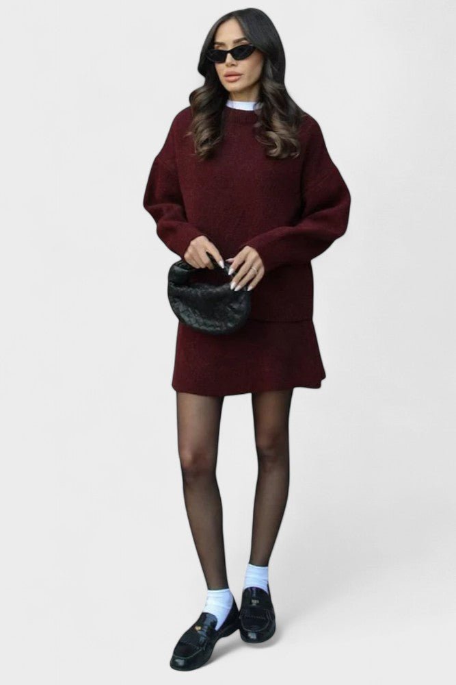 Agilinde – Longline-Strickpullover & Rock Set von Amora Bern, Ansicht 2