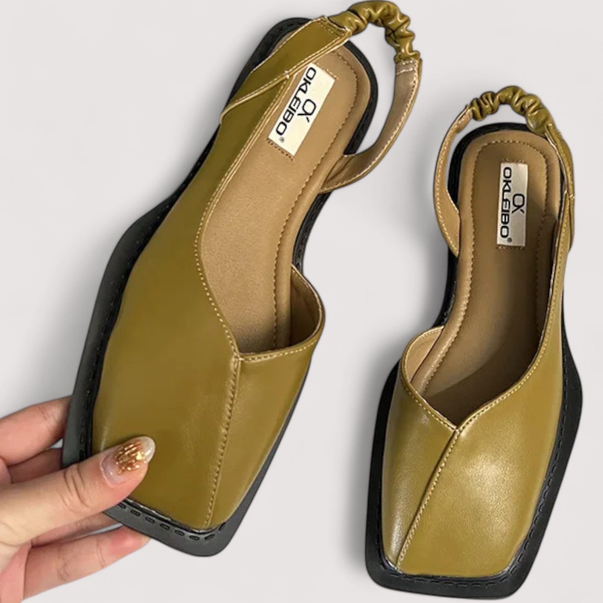 Freya™ Slingback-Sandalen mit eckiger Zehe, Nahaufnahme