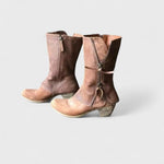 Wulfhilda – Vintage-Stiefeletten in Wadenhöhe von Amora Bern, Ansicht 4