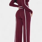 Frohmut – Oberteil mit Kontraststreifen & weite Hose Set von Amora Bern, Ansicht 3