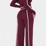 Frohmut – Oberteil mit Kontraststreifen & weite Hose Set von Amora Bern, Ansicht 3