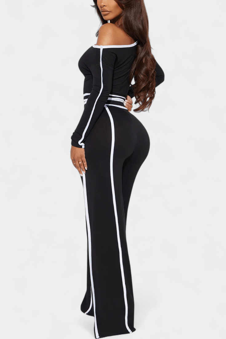 Frohmut – Oberteil mit Kontraststreifen & weite Hose Set von Amora Bern, Ansicht 6