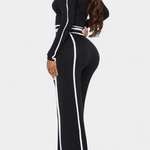 Frohmut – Oberteil mit Kontraststreifen & weite Hose Set von Amora Bern, Ansicht 6
