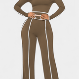 Frohmut – Oberteil mit Kontraststreifen & weite Hose Set von Amora Bern, Ansicht 7