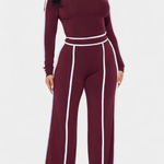 Frohmut – Oberteil mit Kontraststreifen & weite Hose Set von Amora Bern