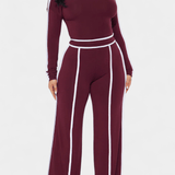 Frohmut – Oberteil mit Kontraststreifen & weite Hose Set von Amora Bern