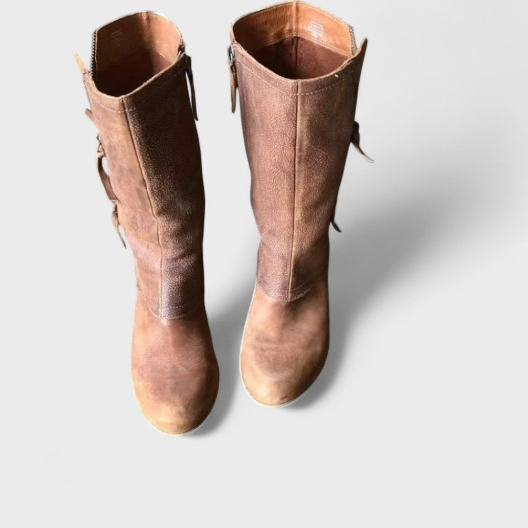 Wulfhilda – Vintage-Stiefeletten in Wadenhöhe von Amora Bern, Ansicht 3