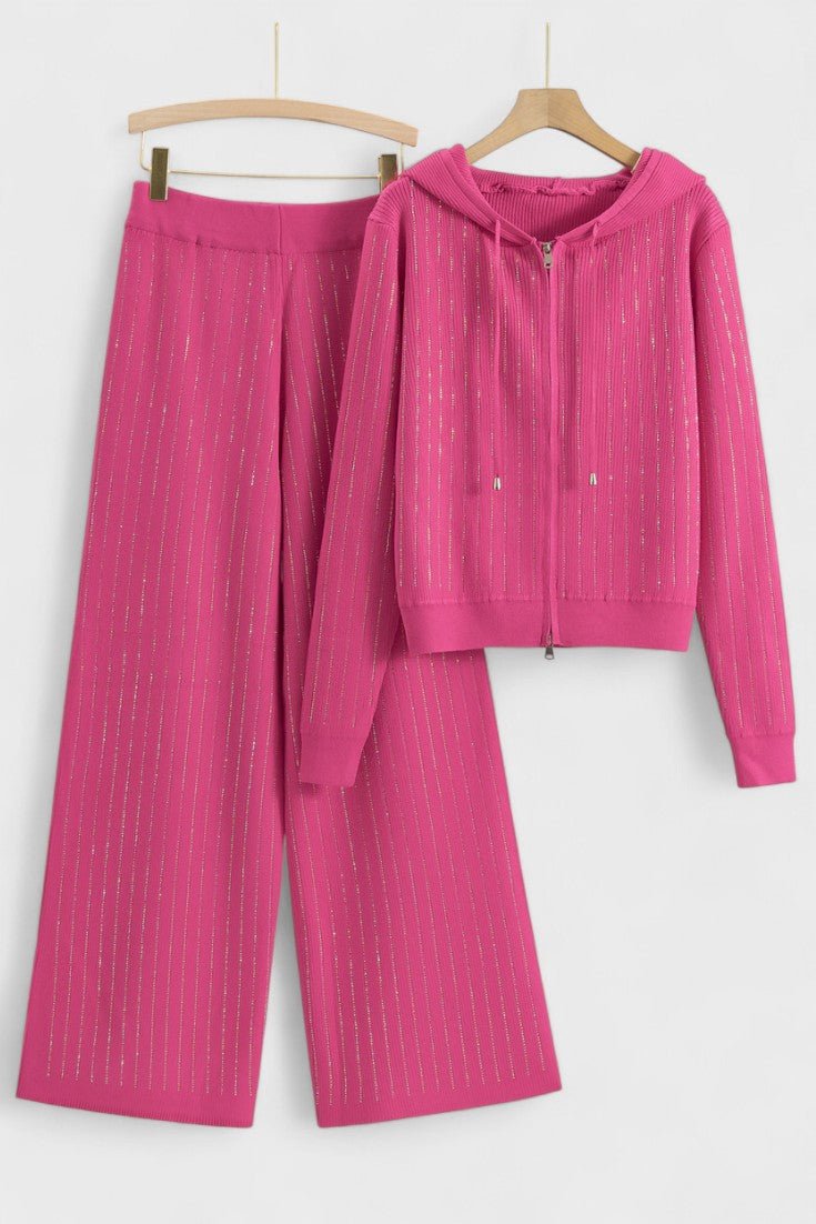 Elfhild – Strickjacke mit Kapuze & Hose Set von Amora Bern, Ansicht 3