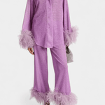 Mainhild – Langarm-Oberteil & Hose mit Federbesatz Set von Amora Bern, Ansicht 5