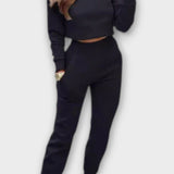 Ratrud – Beiges Strickoberteil & Hose Set von Amora Bern, Ansicht 2