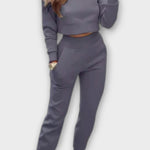 Ratrud – Beiges Strickoberteil & Hose Set von Amora Bern, Ansicht 3