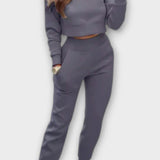 Ratrud – Beiges Strickoberteil & Hose Set von Amora Bern, Ansicht 3