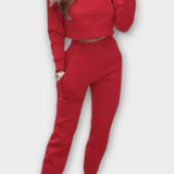 Ratrud – Beiges Strickoberteil & Hose Set von Amora Bern, Ansicht 4