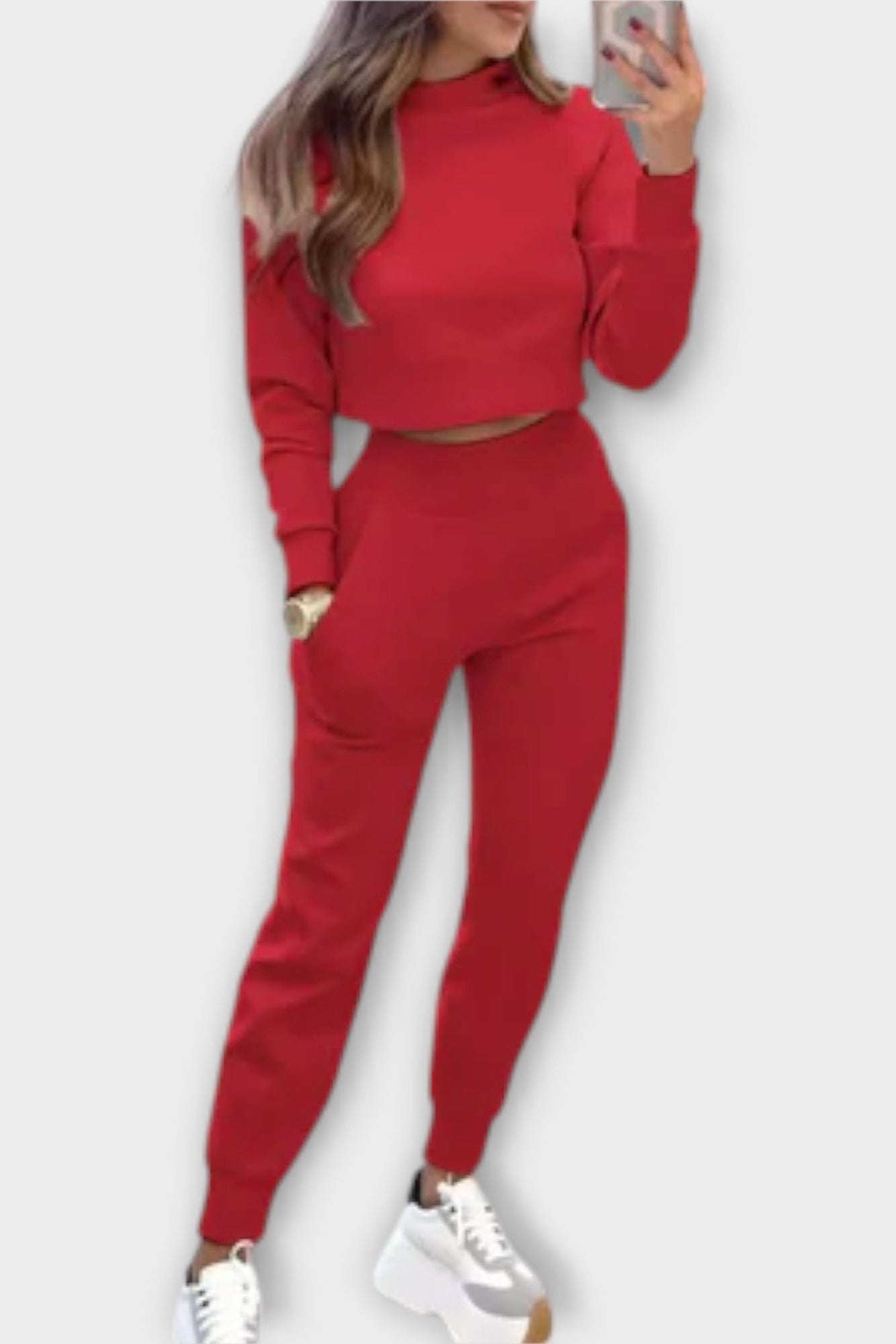 Ratrud – Beiges Strickoberteil & Hose Set von Amora Bern, Ansicht 4
