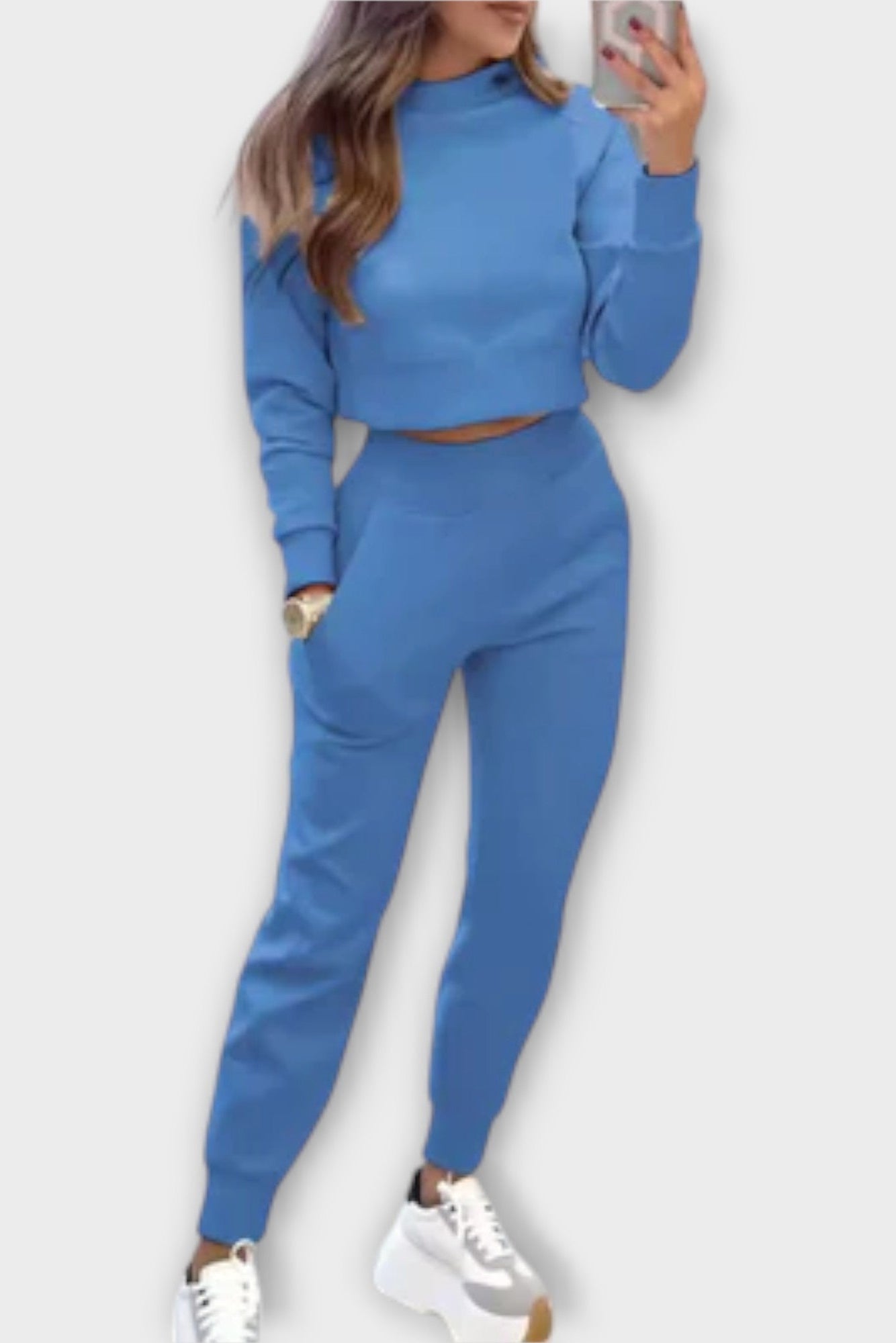 Ratrud – Beiges Strickoberteil & Hose Set von Amora Bern, Ansicht 5