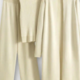 Isgard – Dreiteiliges Rippstrick-Set mit Hose von Amora Bern, Ansicht 4
