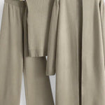 Isgard – Dreiteiliges Rippstrick-Set mit Hose von Amora Bern