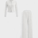 Berchtrud – Strickjacke & weite Hose Set von Amora Bern, Ansicht 2