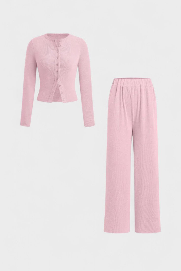 Berchtrud – Strickjacke & weite Hose Set von Amora Bern, Ansicht 8