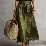 Vera | Satin-Midikleid-Set mit passender Bluse